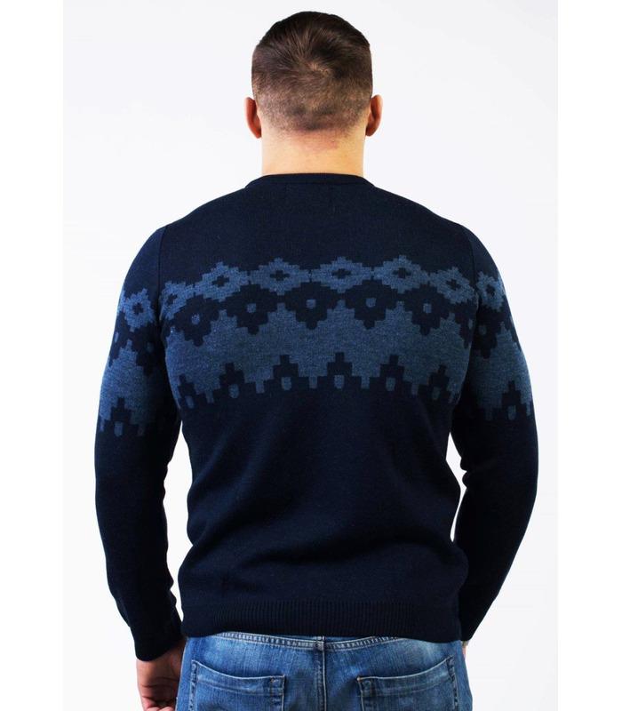 Чоловічий в'язаний светр з візерунком (05).