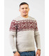 Чоловічий в'язаний светр з зимовим візерунком (01).
