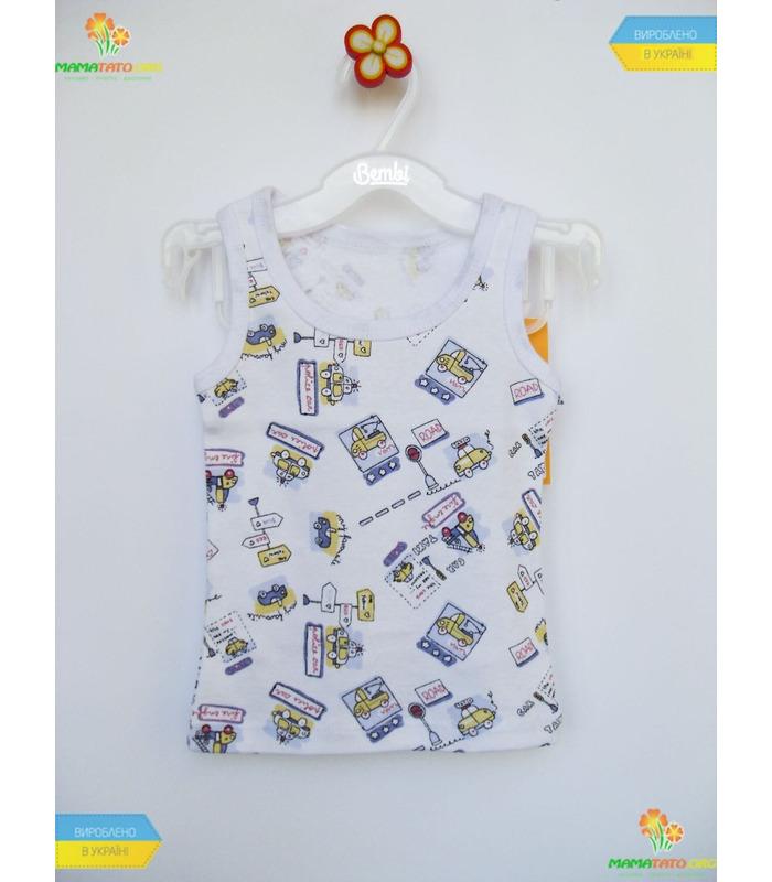 Майка "Машинки-помощники" (МК1) рибана.