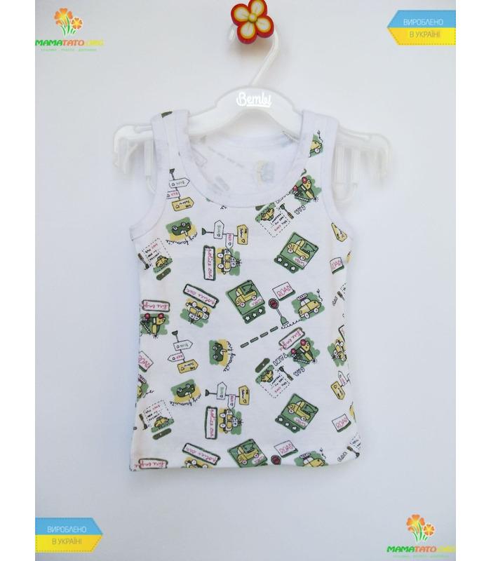 Майка "Машинки-помічники" (МК1) рібана.