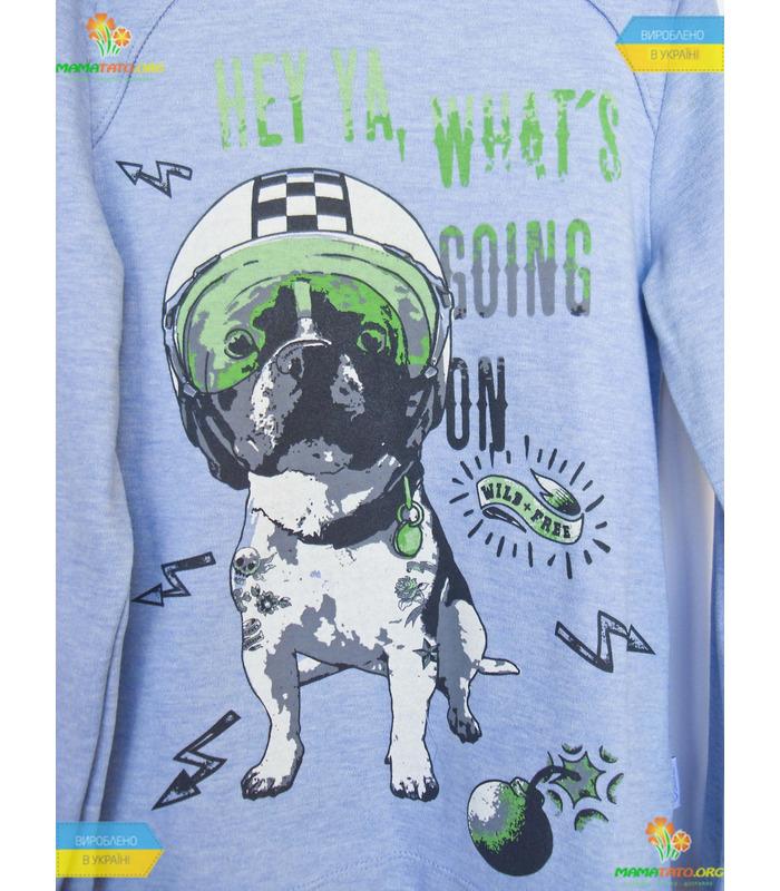 Джемпер для хлопчика "Собака в касці" вел. (ФБ395) інтерлок.