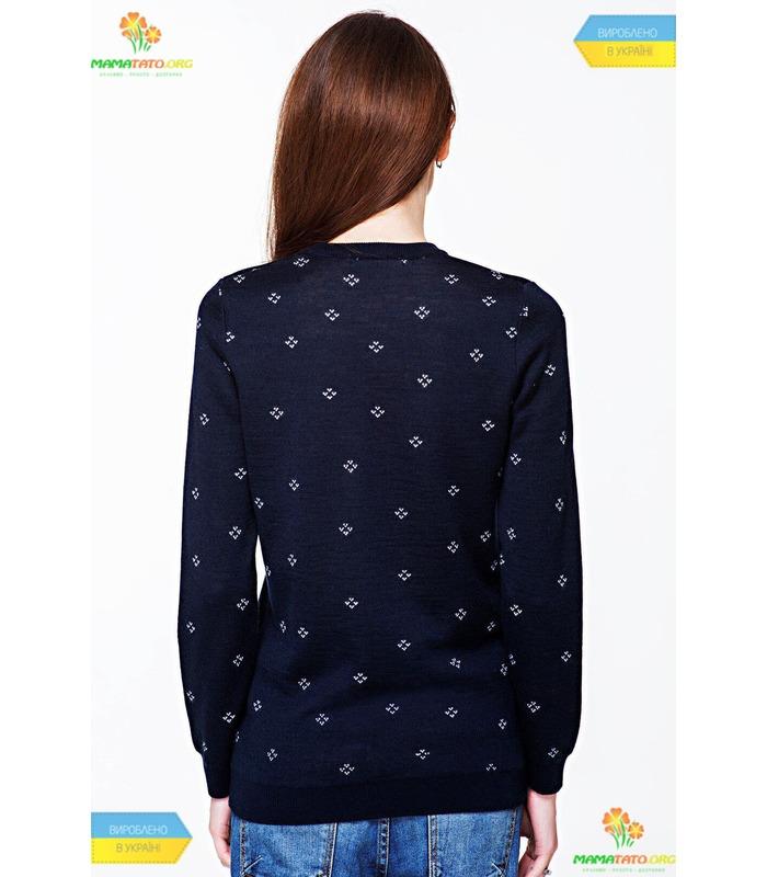 Жіночий в'язаний светр Веселий Олень (мод.75).