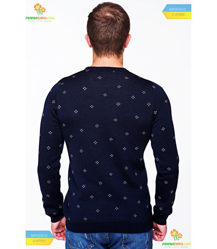 Мужской вязанный свитер Весёлый Олень (мод.55).
