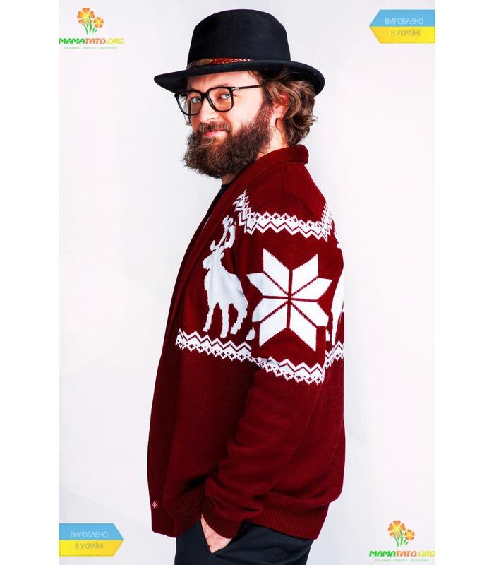 Мужской вязаный кардиган (мод.54).