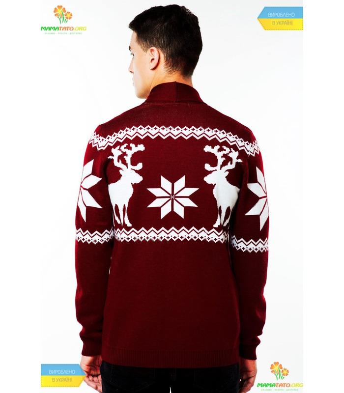 Мужской вязаный кардиган (мод.54).