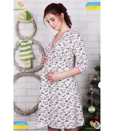Ночная сорочка Алиса стрейч от Юла Мама в категории Ночные рубашки для беременных на МамаТато