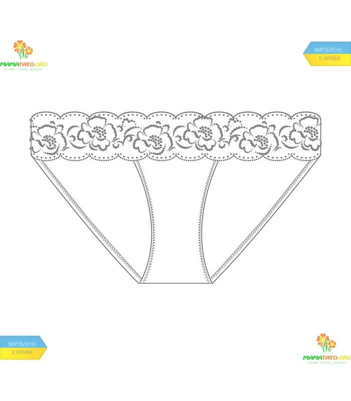 Низкие трусы с кружевом м.551 WH