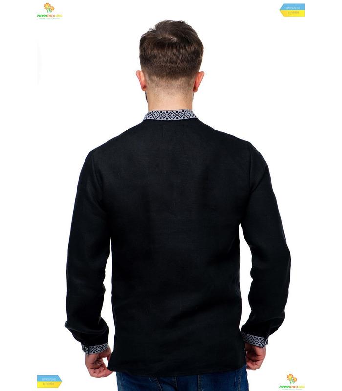 Чоловіча вишиванка з натурального льону (783).