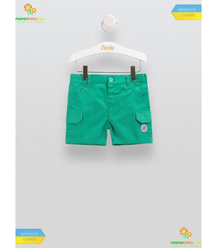 Шорты для мальчика ШР455 GR, зелёные детские шорты
