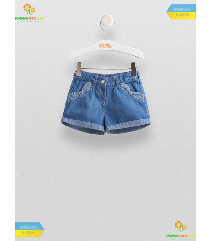 Шорти для дівчинки ШР462, дитячі джинсові шорти з бантиками