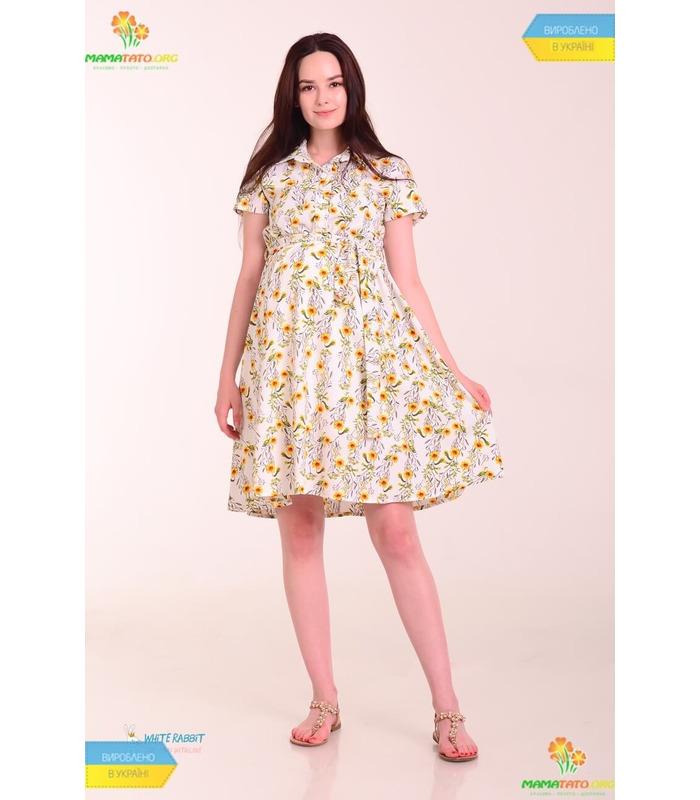 Платье Жасмин Мини Желтые Цветы, кормящим мамам