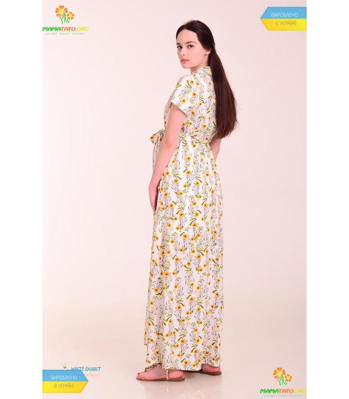 Платье Жасмин Желтые Цветы, желтое платье беременным