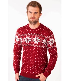 Мужской вязаный свитер Алатыр BR мод.96 ➤ бордовый мужской свитер