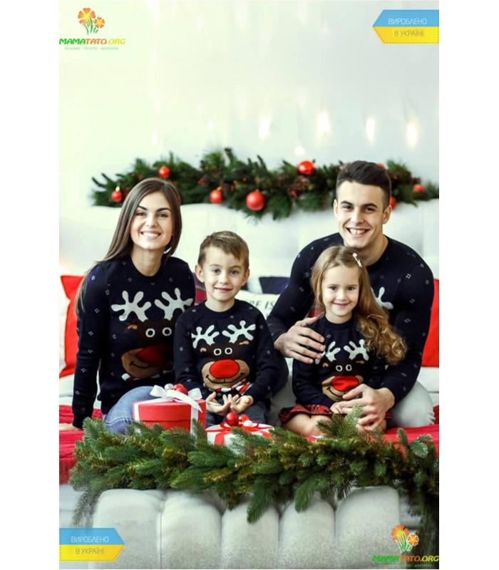 Жіночий в'язаний светр Веселий Олень (мод.75).