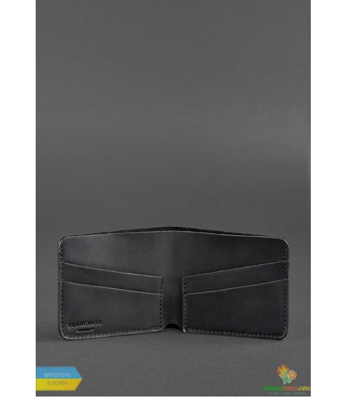 Портмоне 4.1 з чотирма кишенями (Шкіра Crazy Horse) Графіт