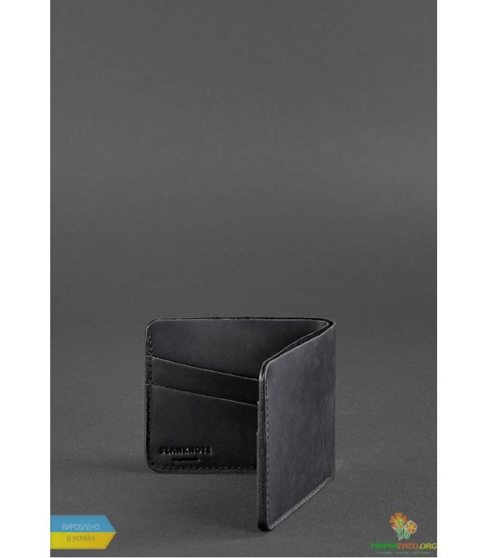 Портмоне 4.1 з чотирма кишенями (Шкіра Crazy Horse) Графіт