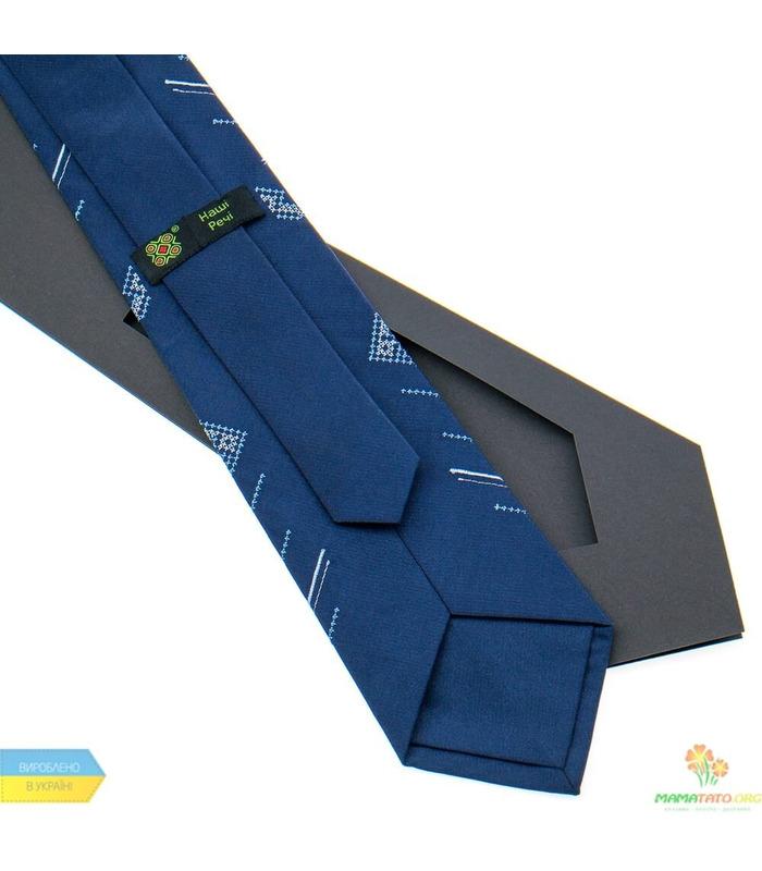 Вишита краватка з тризубом 819