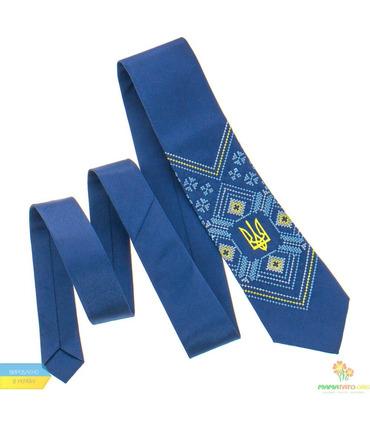 Вишита краватка з тризубом 821