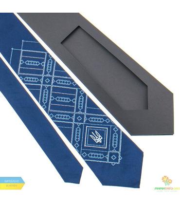Вишита краватка з тризубом 822