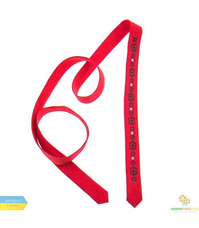 Вишита тонка краватка 827