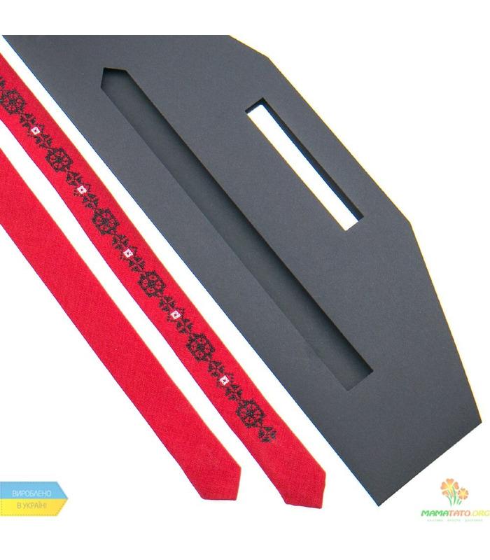 Вишита тонка краватка 827