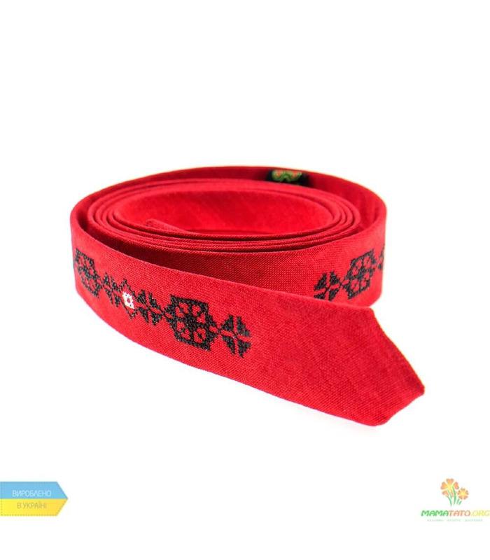 Вишита тонка краватка 827