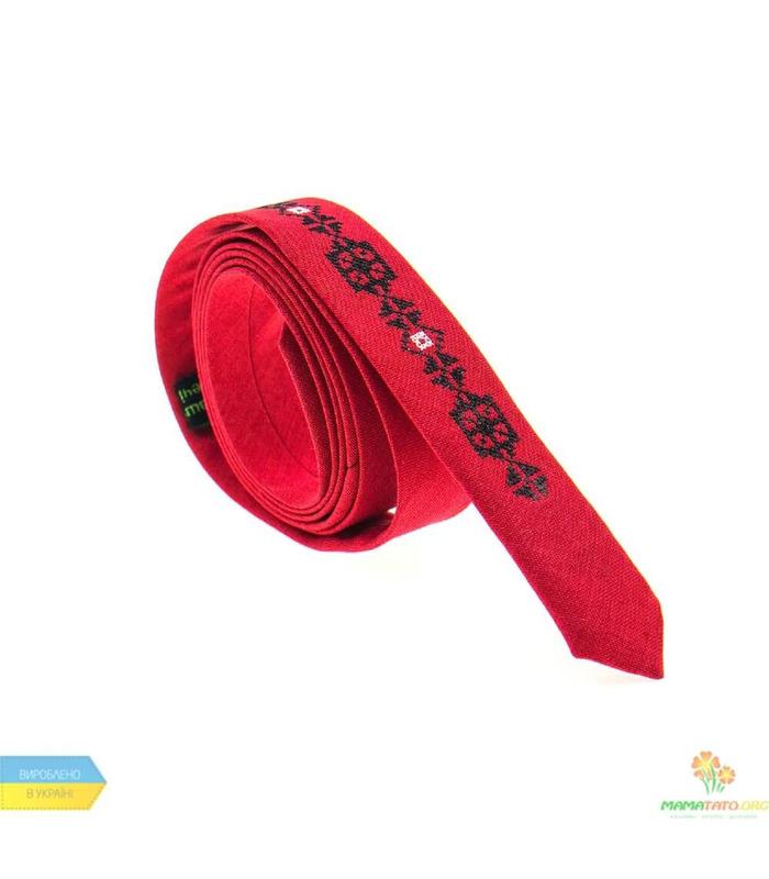 Вишита тонка краватка 827