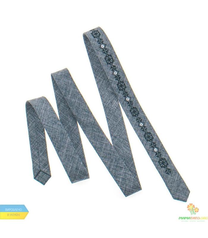 Вишита тонка краватка 828