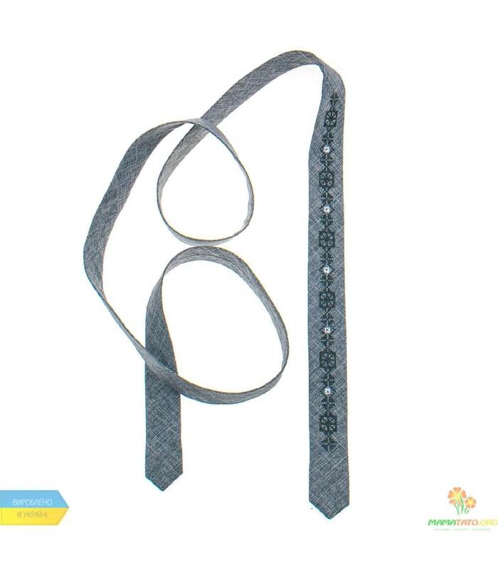 Вишита тонка краватка 828