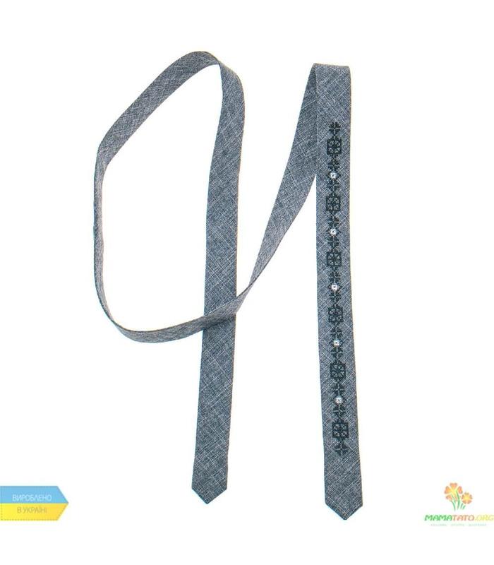 Вышитый тонкий галстук 828