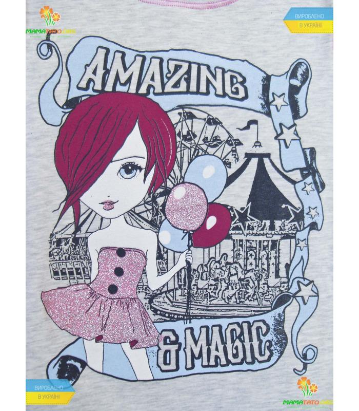 Футболка для девочки "Удивительная" (ФБ289) супрем.