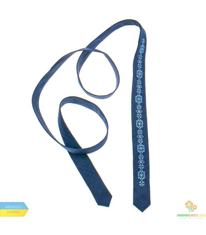 Вишита тонка краватка 830