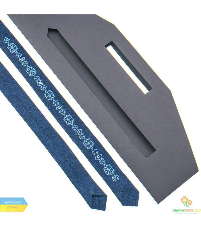 Вышитый тонкий галстук 830