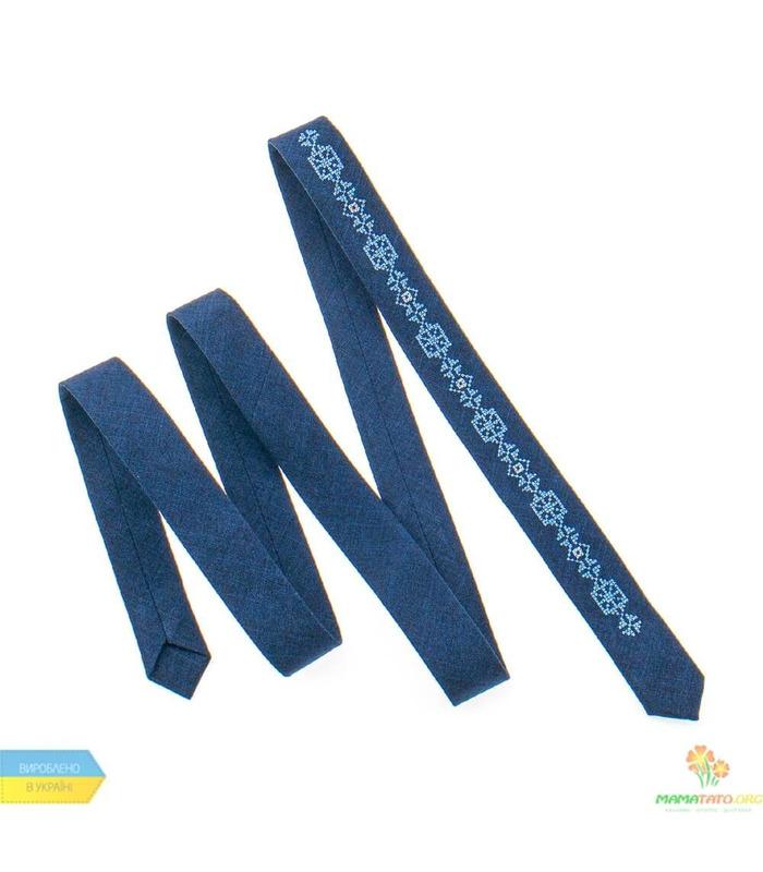 Вишита тонка краватка 830