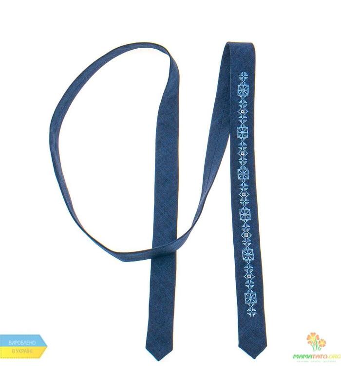 Вышитый тонкий галстук 830