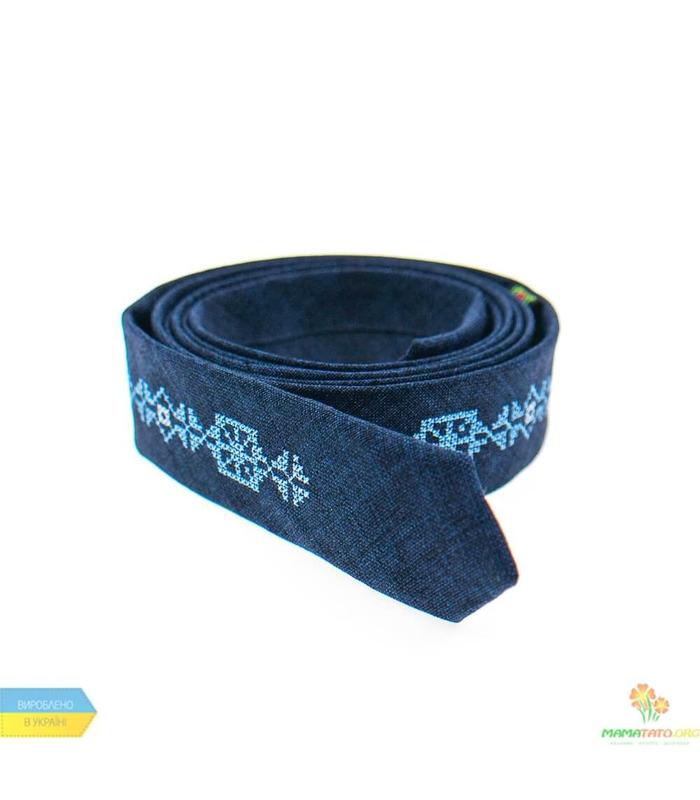 Вышитый тонкий галстук 830