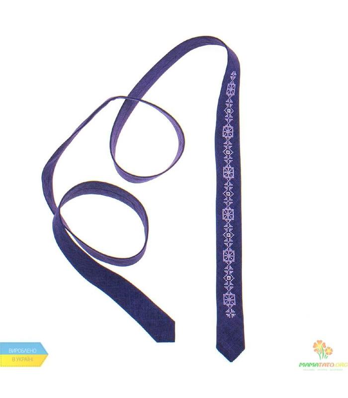 Вишита тонка краватка 833