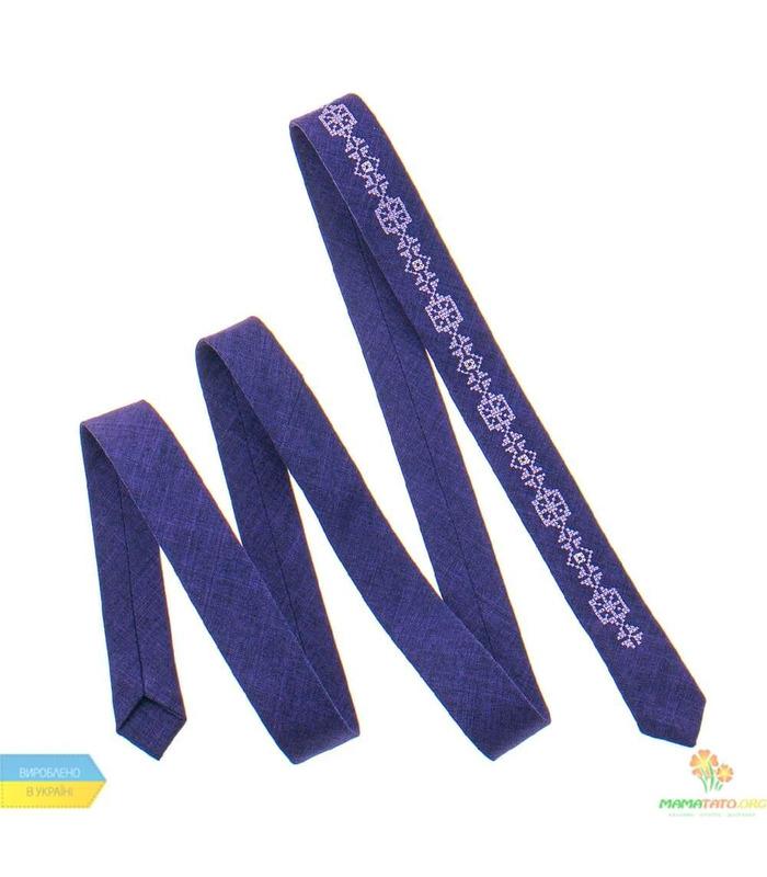 Вышитый тонкий галстук 833