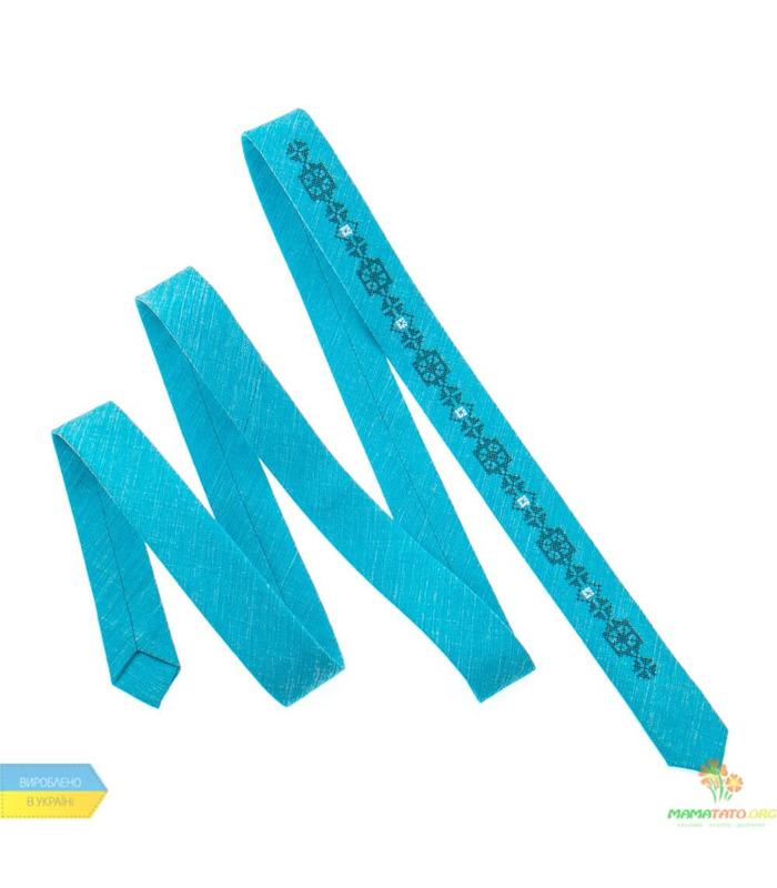 Вышитый тонкий галстук 834