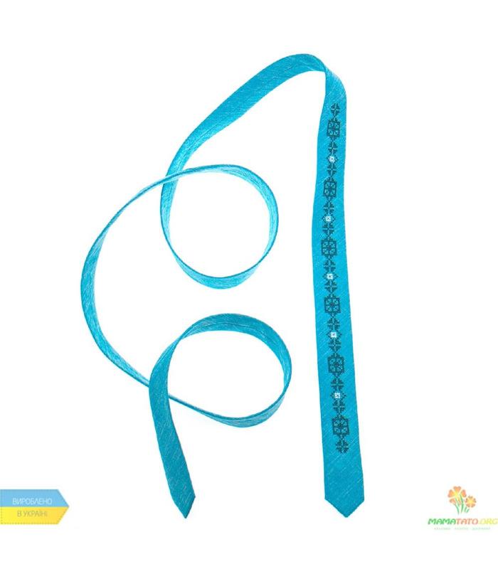 Вышитый тонкий галстук 834