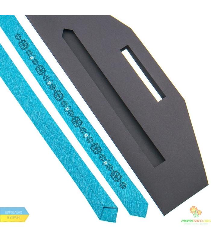 Вышитый тонкий галстук 834