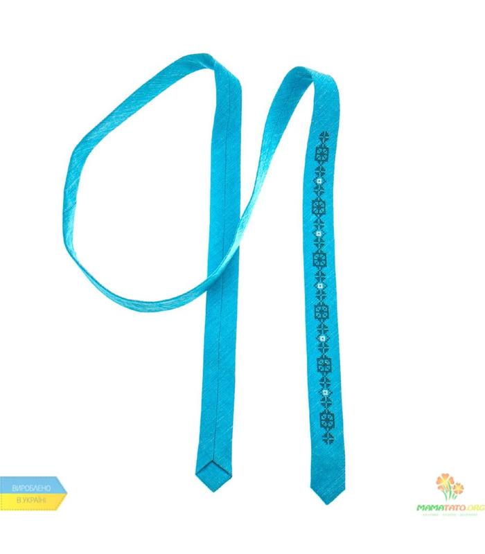 Вышитый тонкий галстук 834