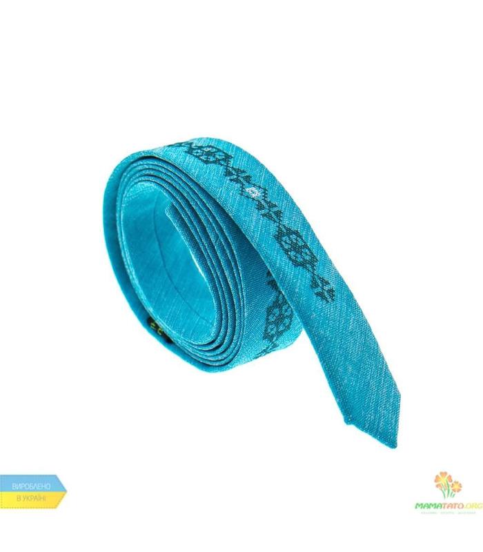 Вышитый тонкий галстук 834