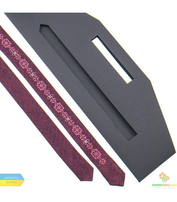 Вишита тонка краватка 836