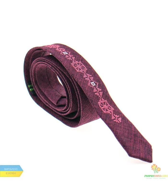 Вишита тонка краватка 836