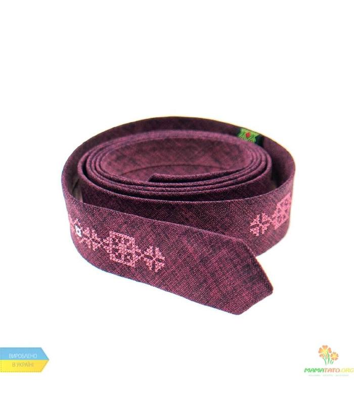 Вишита тонка краватка 836