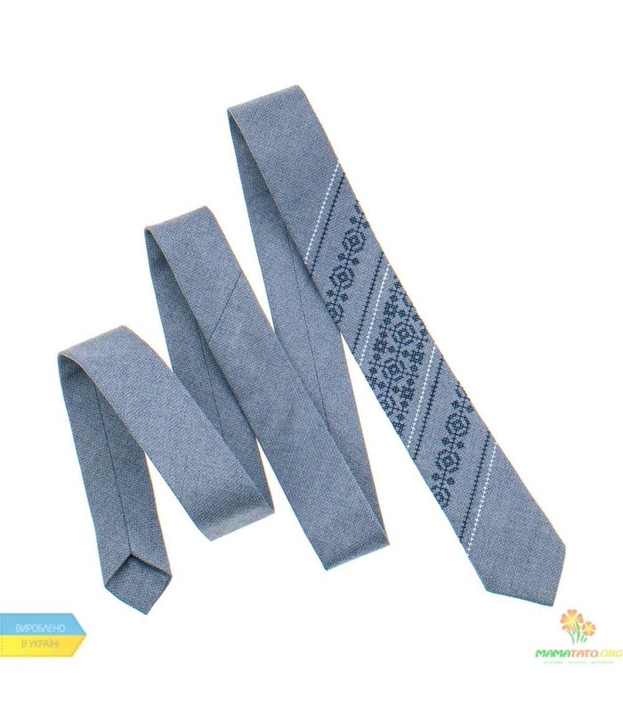 Вузька краватка з вишивкою 851