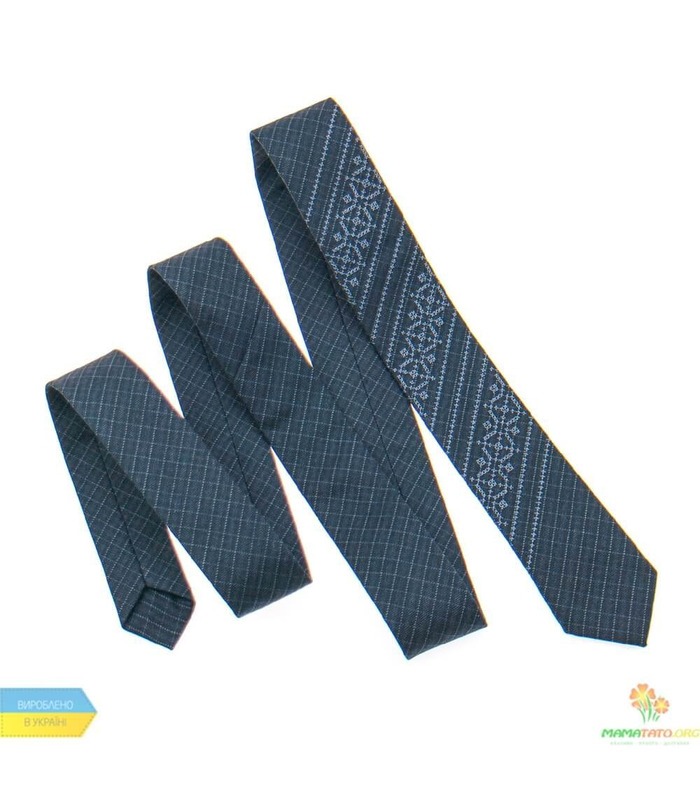 Вузька краватка з вишивкою 837