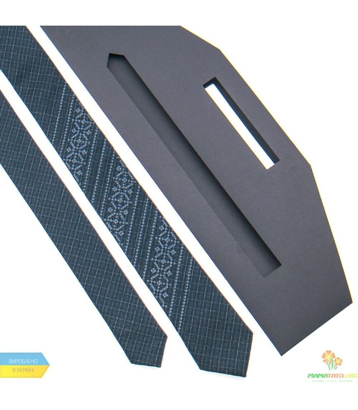 Вузька краватка з вишивкою 837