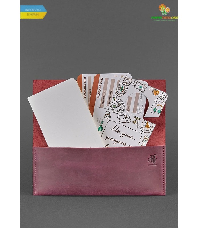 Тревел-кейс Voyager 1.0 Виноград (кожа CRAZY HORSE) ᗍ произведено в Украине, ручная работа